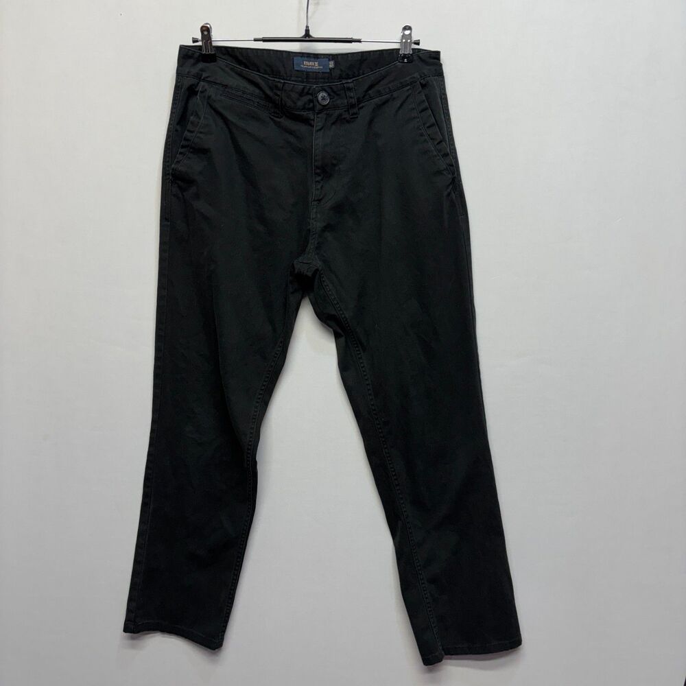Roark Men Chino Pants Size 32x30 Black Cotton Blend C114 -9